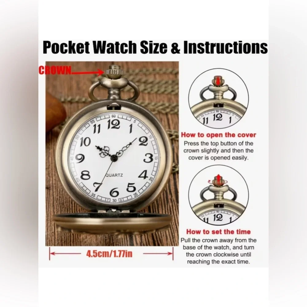 3D Butterfly Flower Pocket Watch Necklace